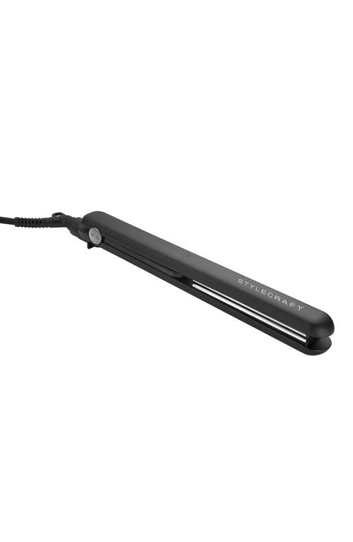 Stylecraft Stay-temp 1-inch Titanium Ultra-thin Plate Professional Hair Straightener In Black