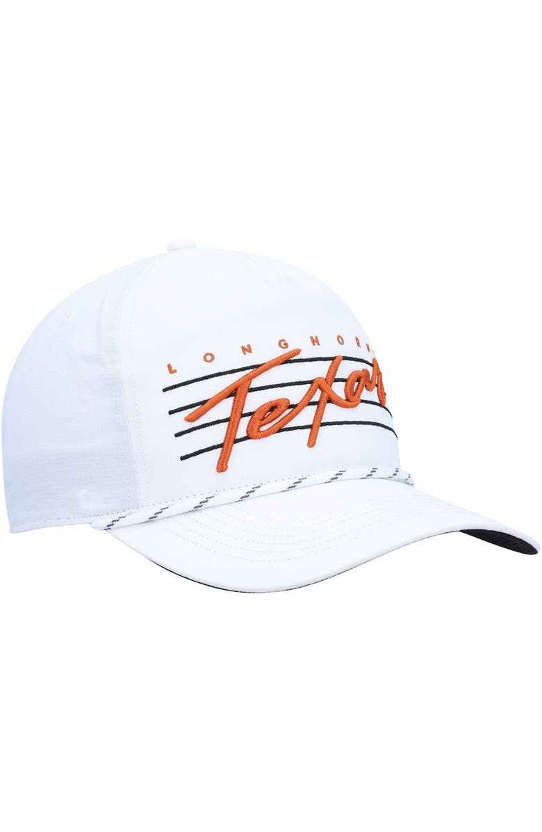 '47 Men's '47  White Texas Longhorns Downburst Hitch Trucker Snapback Hat, Alternate, color, 