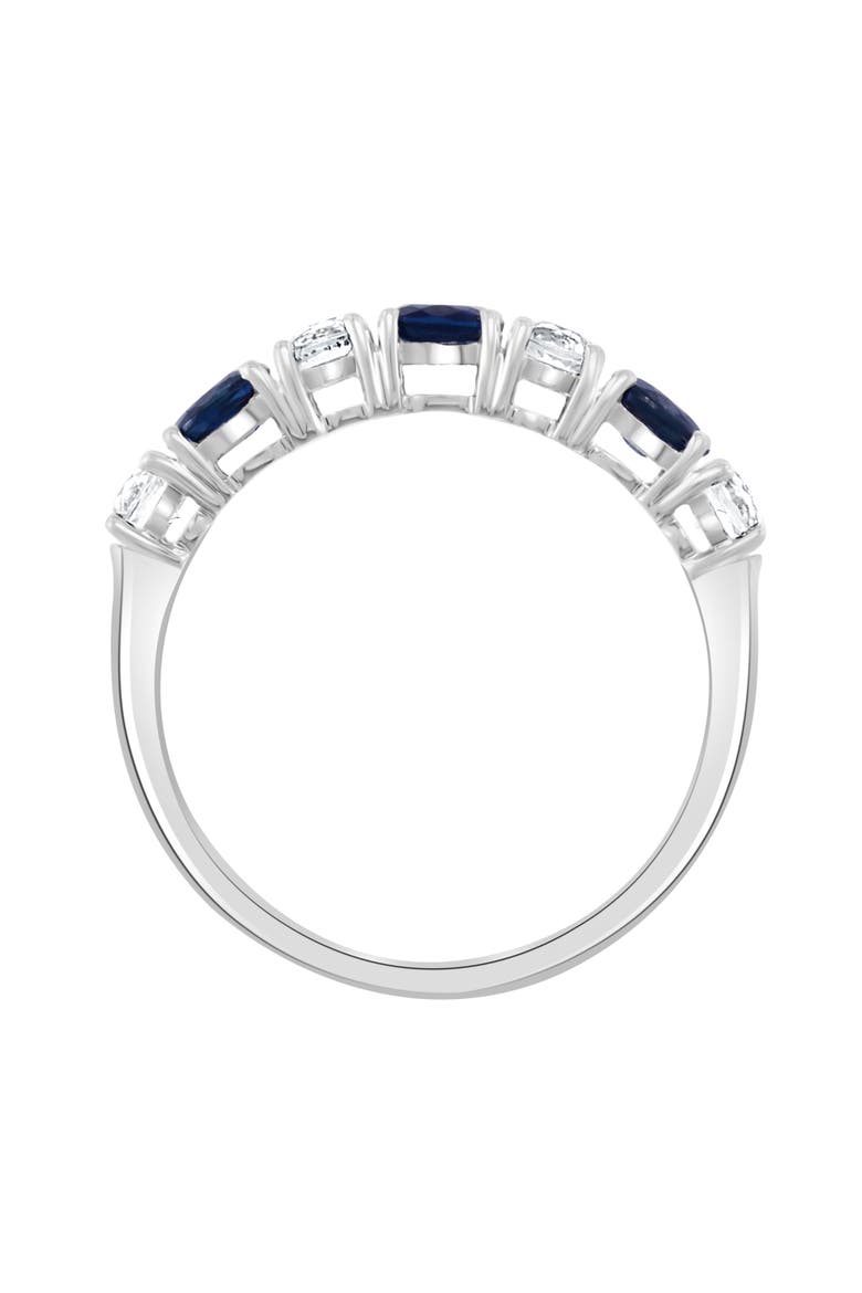White & Blue Sapphire Ring, Alternate, color, BLUE
