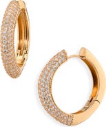 Cara Cubic Zirconia Chunky Hoop Earrings