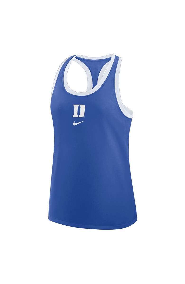 Nike Women's Nike Royal Duke Blue Devils Primetime Tri-Blend Racerback Tank Top, Alternate, color,