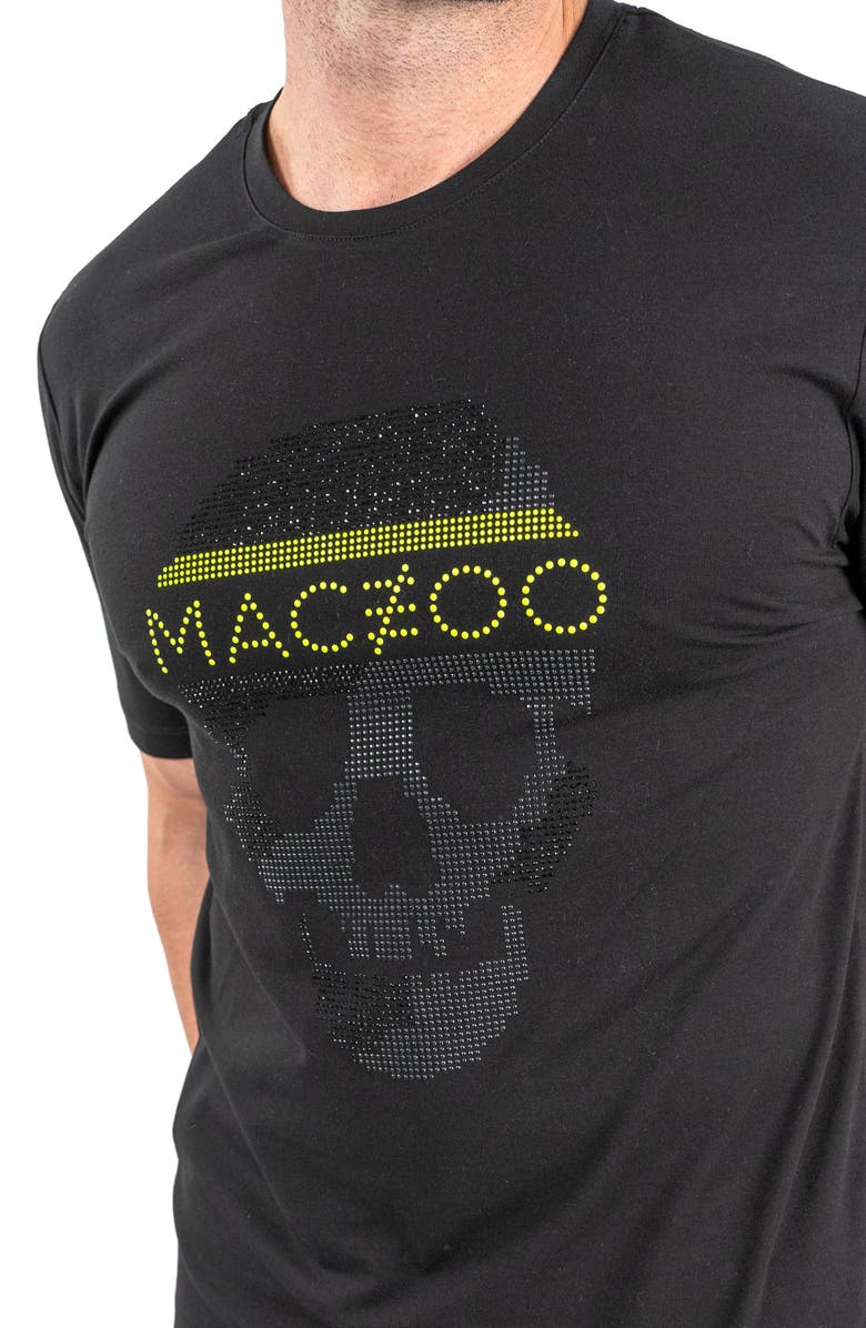 Maceoo Skull Pixel Cotton Graphic T-Shirt, Alternate, color, 