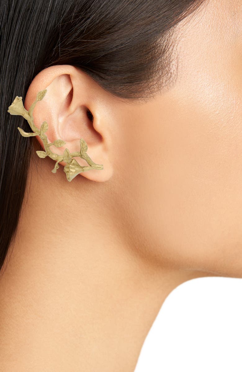 Cult Gaia Fana Vine Ear Climber, Alternate, color, Brushed Brass