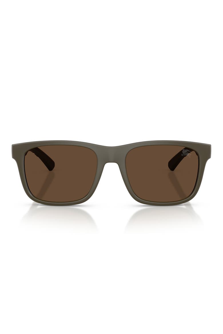 BE4499U 55mm Square Sunglasses, Main, color, MATTE GREEN / DARK BROWN
