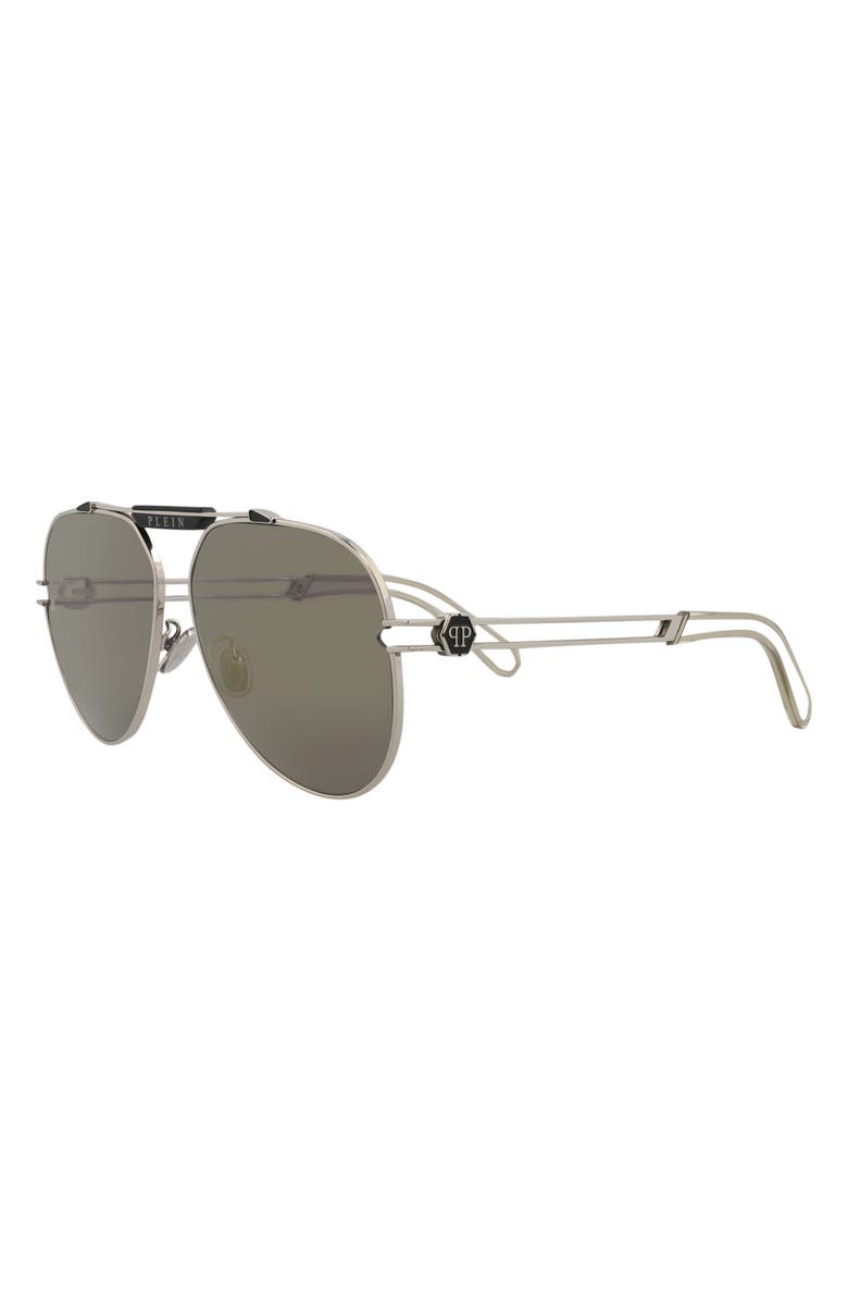 PHILIPP PLEIN 62mm Oversize Aviator Sunglasses, Alternate, color, 
