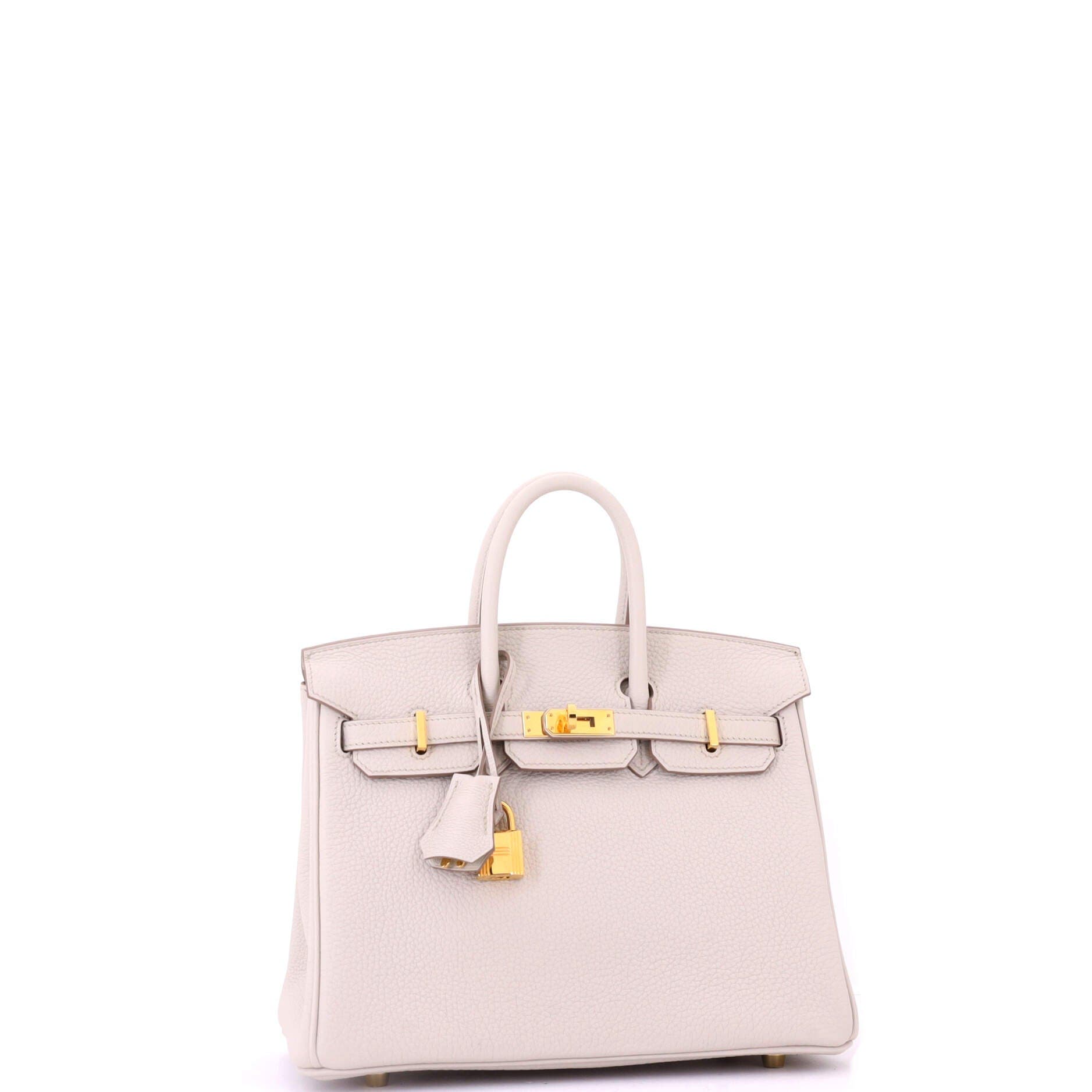 Pre-Owned Hermes Birkin Handbag Light Togo with Gold Hardware 25, Alternate, color, Beton