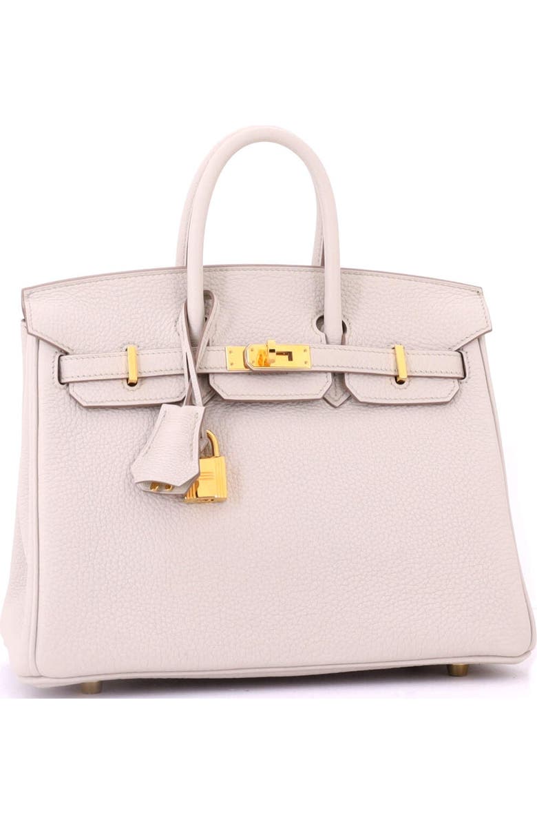 Pre-Owned Hermes Birkin Handbag Light Togo with Gold Hardware 25, Alternate, color, Beton