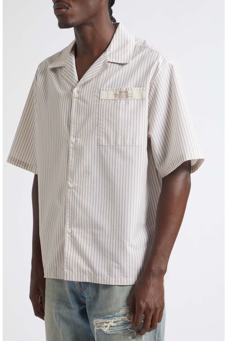 SPIRIT POPL STRIPE PKT SHIRT, Alternate, color, ALABASTER