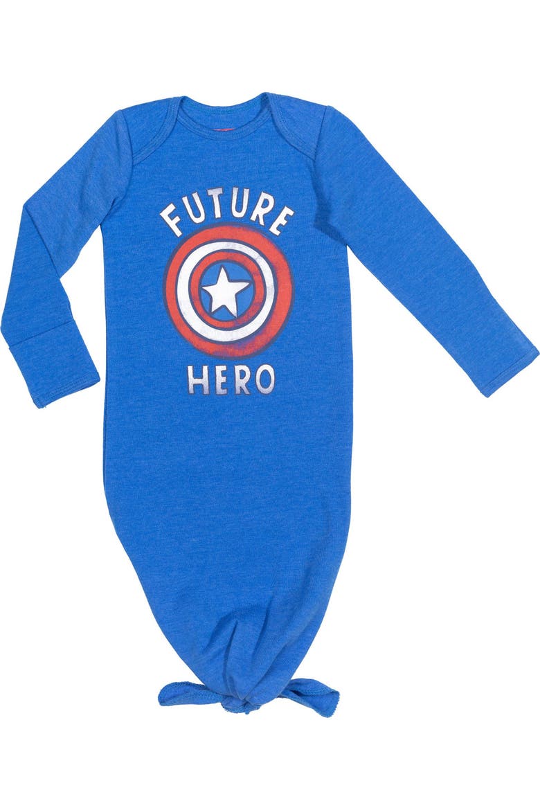 2-Piece Sleepwear Gown and Hat Set, Alternate, color, Captain America Blue