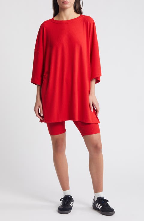 Malone Rib Oversize T-Shirt & Shorts Set