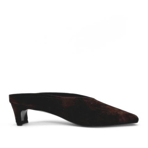 Junie Heeled Suede Mule