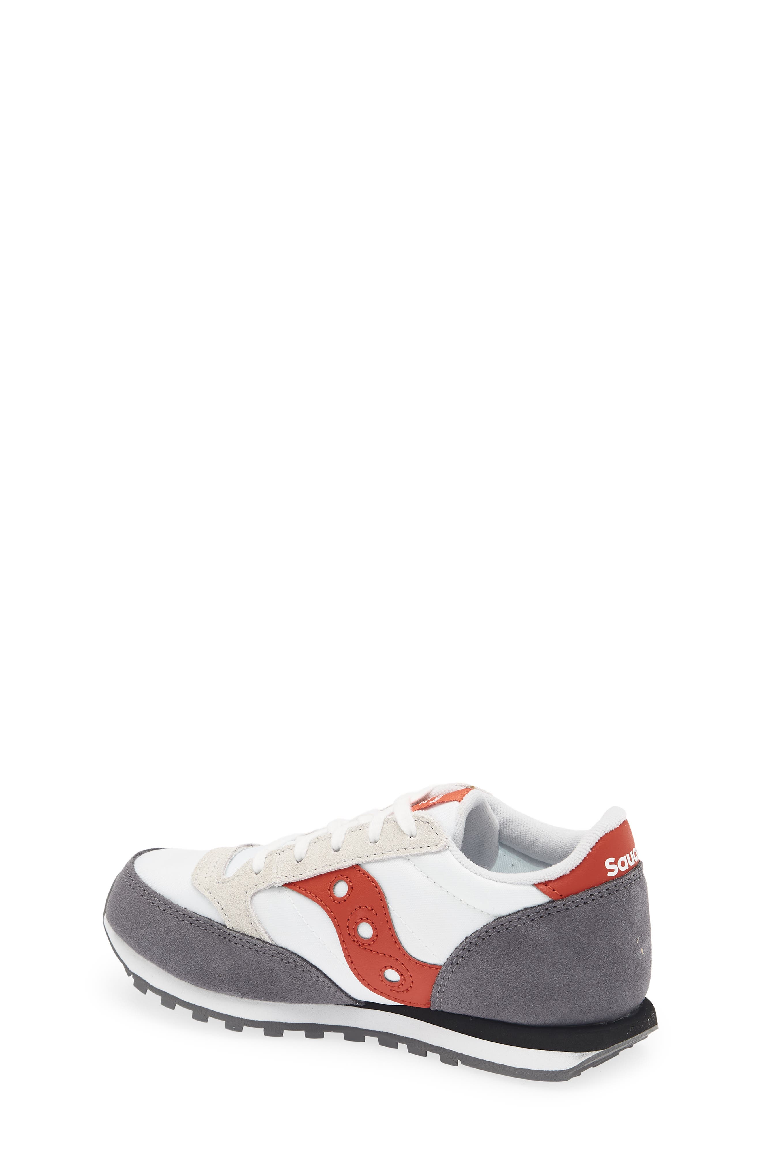 Saucony Kids' Jazz Original Sneaker, Alternate, color, White/ Grey/ Red