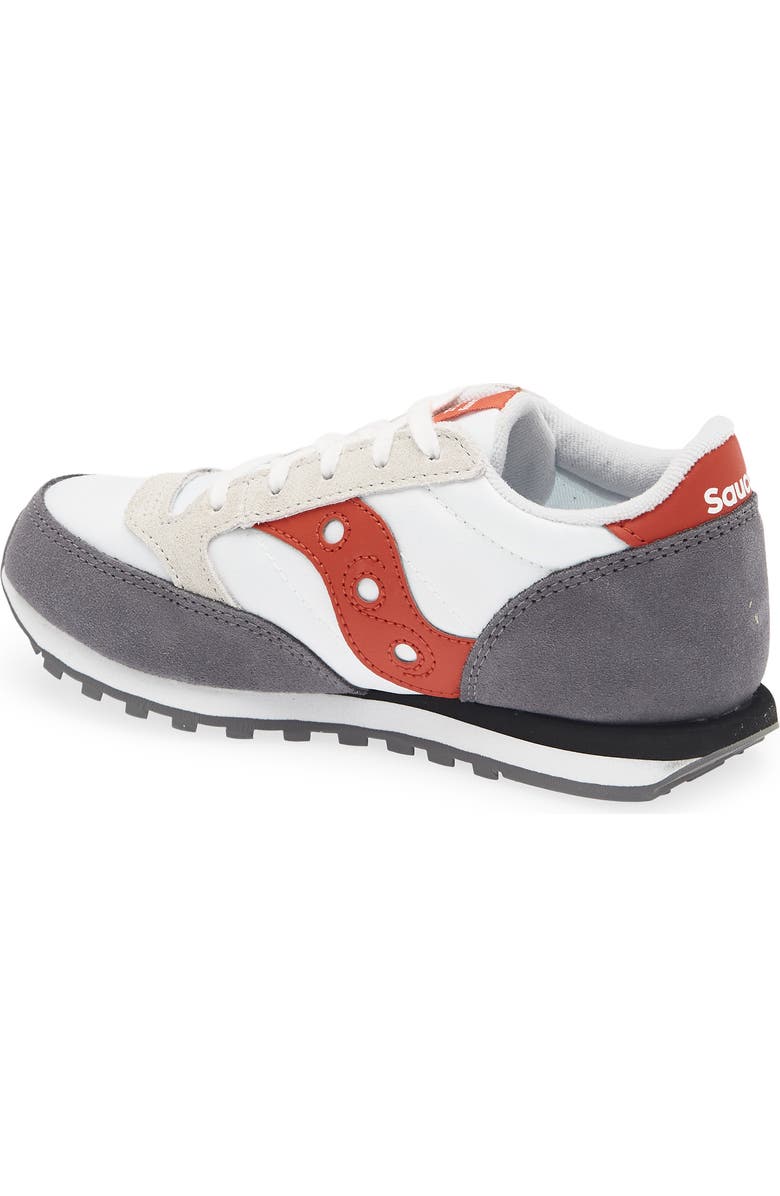 Saucony Kids' Jazz Original Sneaker, Alternate, color, White/ Grey/ Red