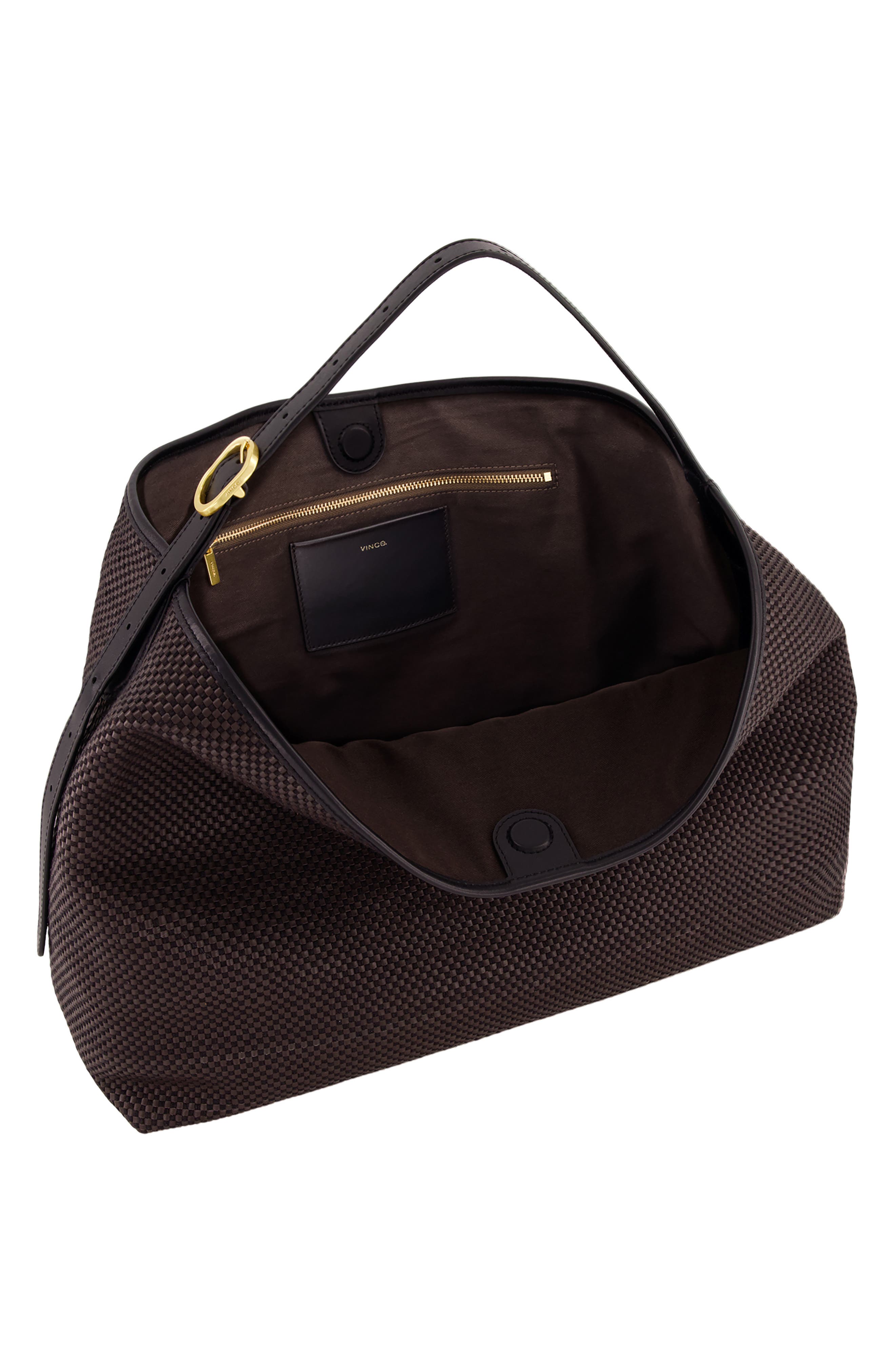 Medium Vivian Woven Leather Hobo Bag, Alternate, color, CACAO