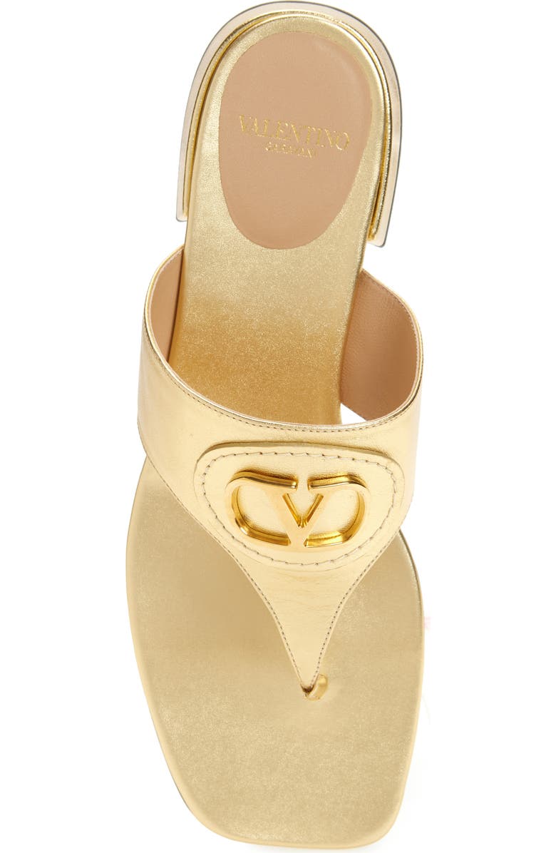 Valentino Garavani VLOGO Sandal, Alternate, color, Antique Brass