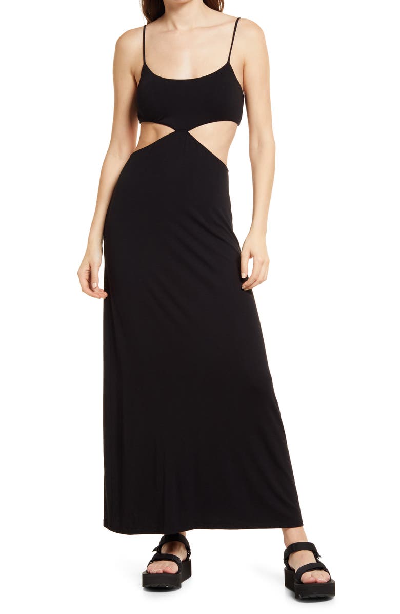 Free People free-est Piper Sleeveless Cutout Midi Dress, Main, color, 
