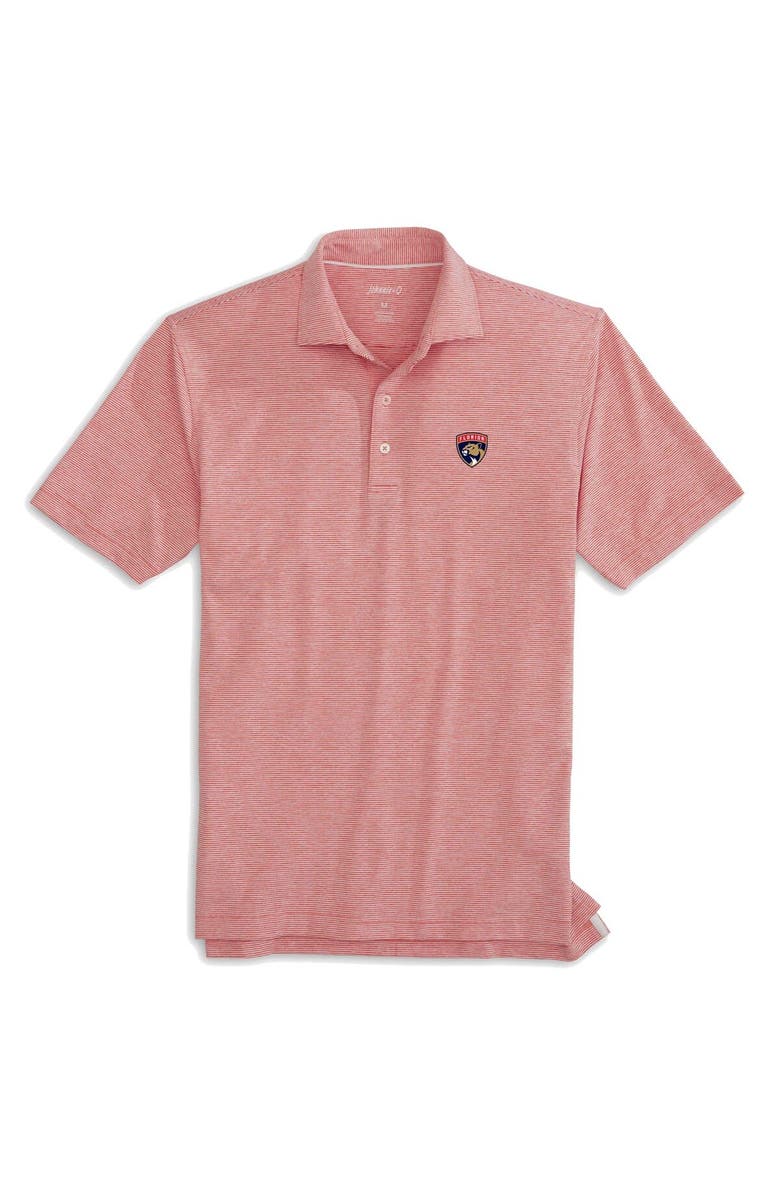 johnnie-O Men's johnnie-O Red Florida Panthers Lyndon Striped Jersey Polo, Main, color, 