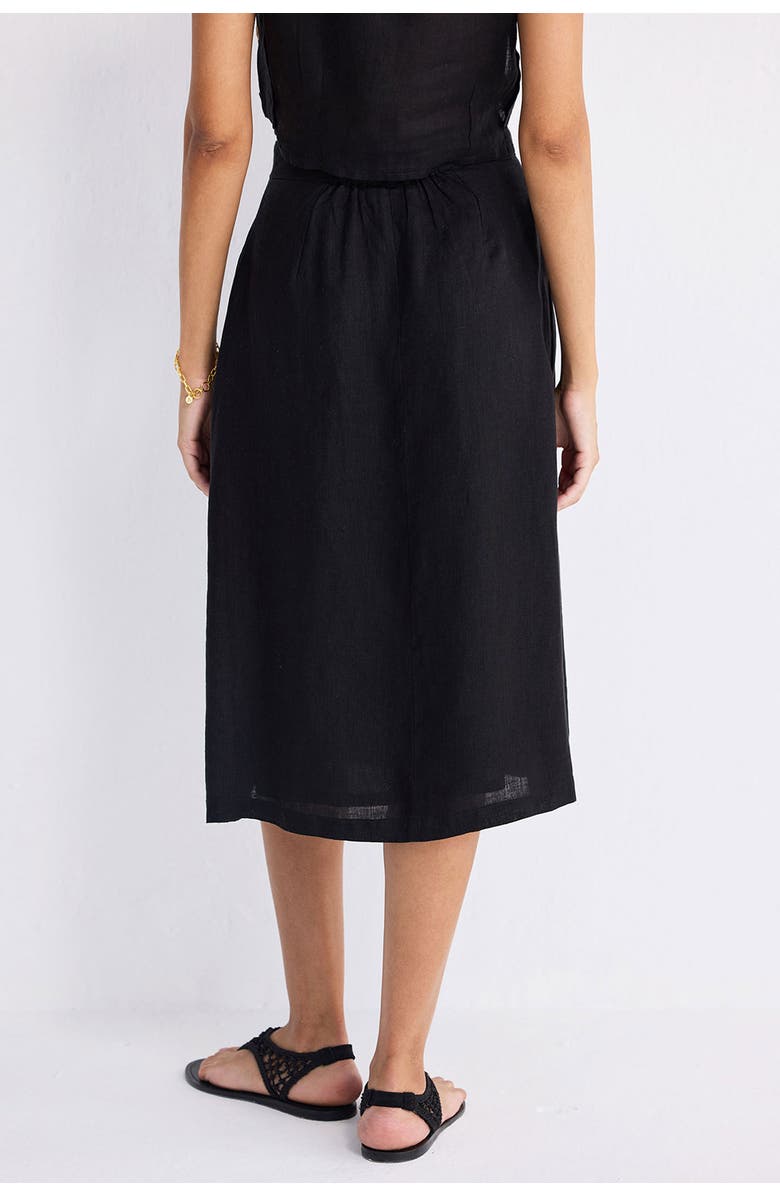Reistor Overlap Midi Skirt, Alternate, color, Black