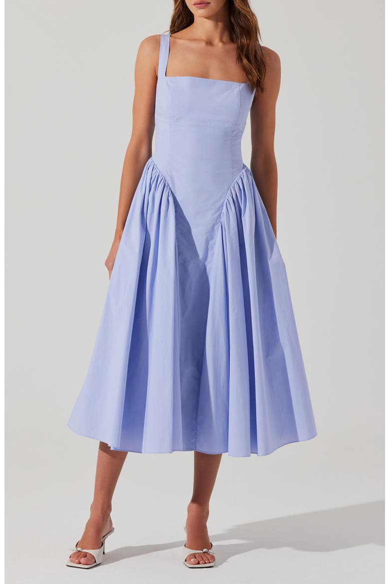 Vinya Cotton Dress, Main, color, PERIWINKLE BLUE