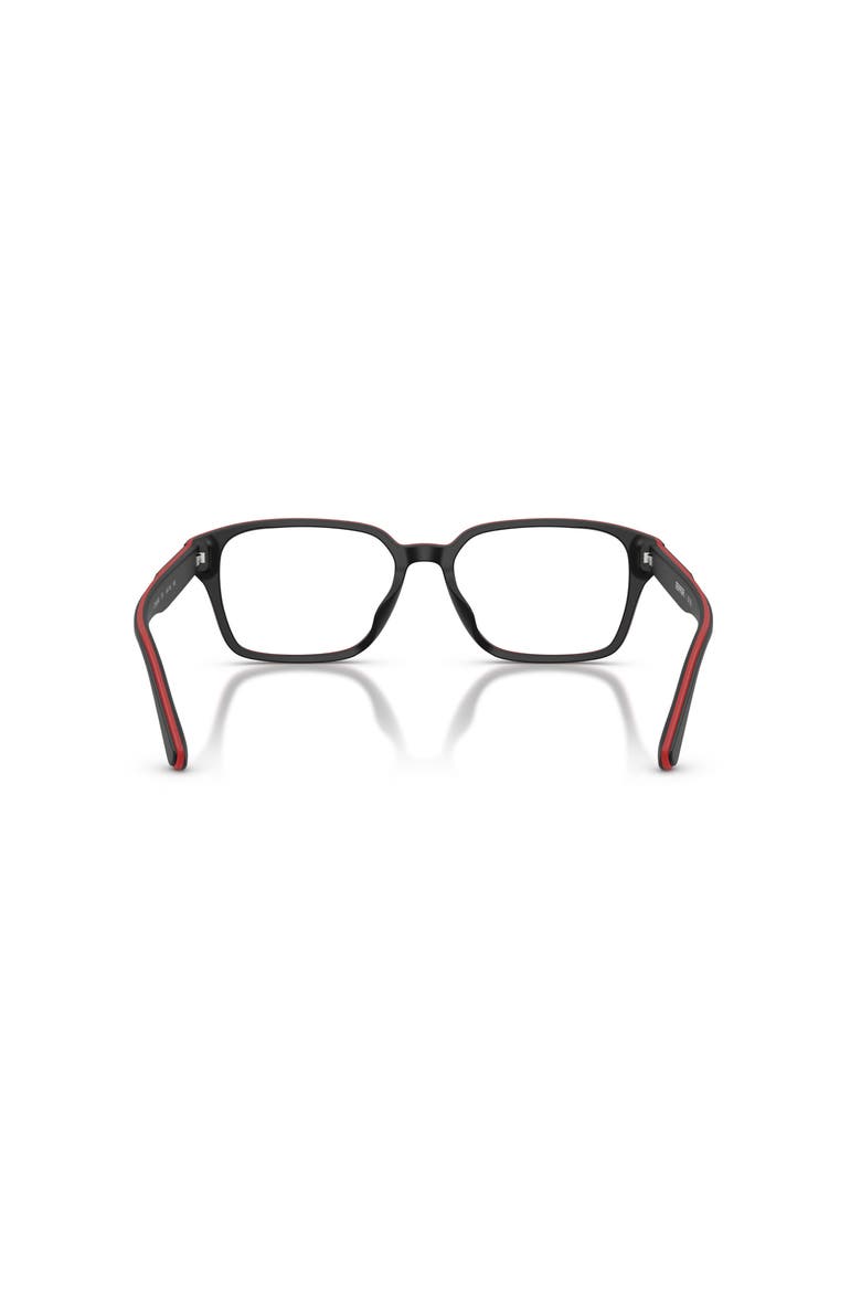 54mm Rectangle optical glasses, Alternate, color, Black/ Red