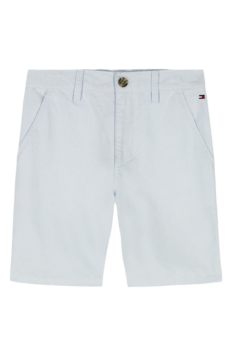 Tommy Hilfiger Kids' Flat Front Oxford Shorts, Main, color, Windsurfer