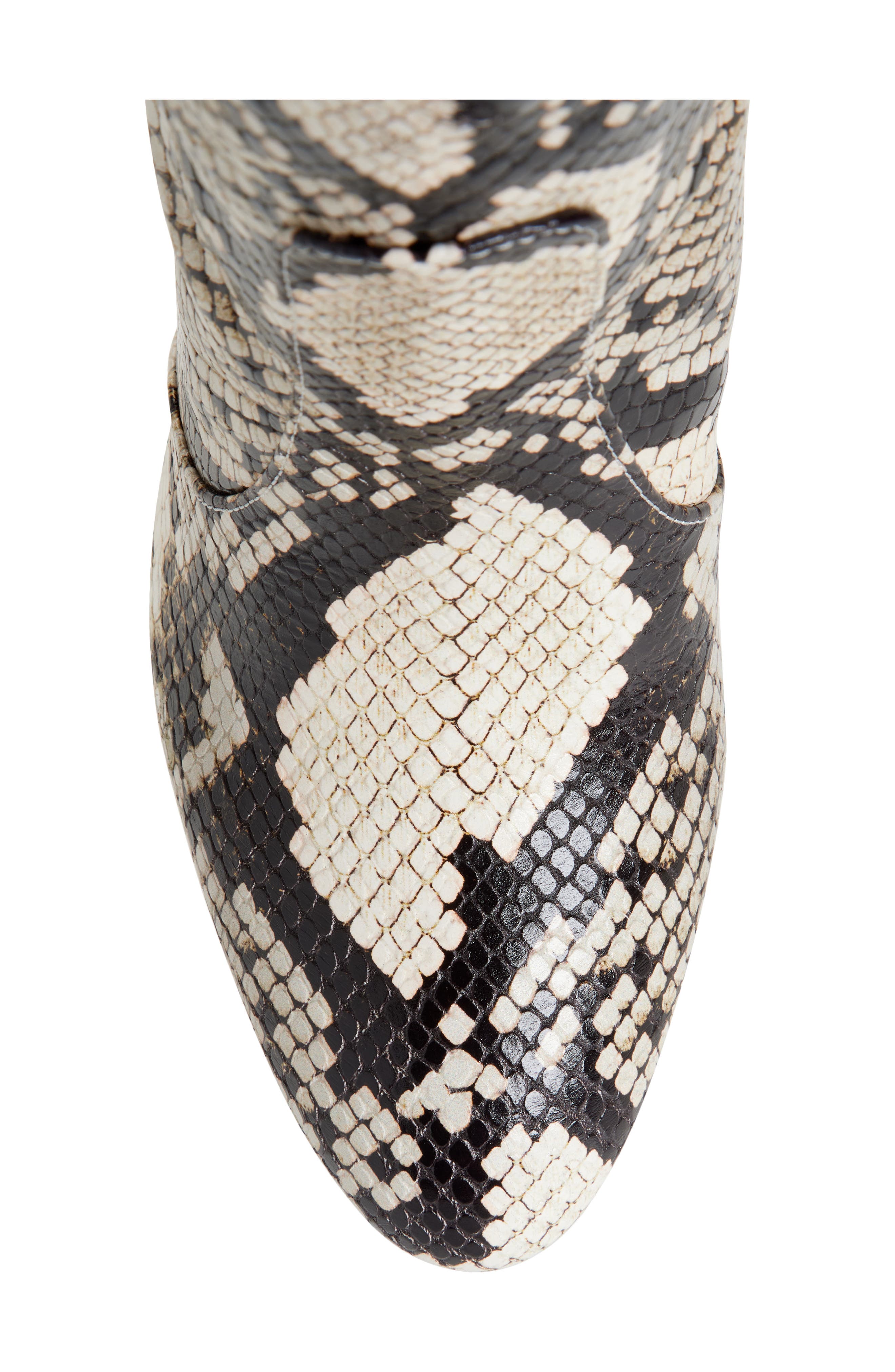 Stuart Weitzman Snakeskin Embossed Slouch Boot, Alternate, color, 