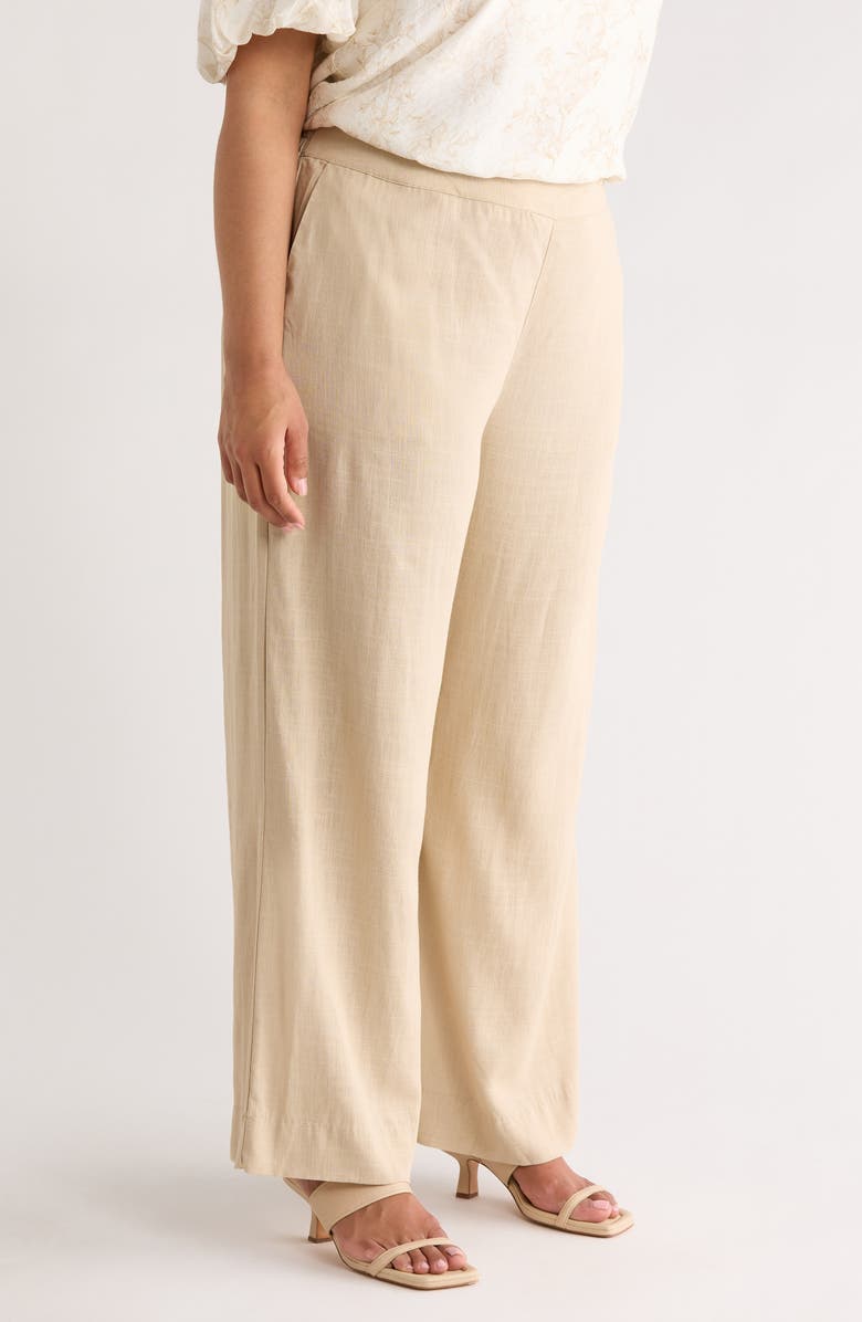 Vince Camuto Wide Leg Pants, Alternate, color, Camel