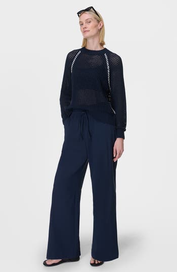 Tides High Whipstitch Open Knit Sweater