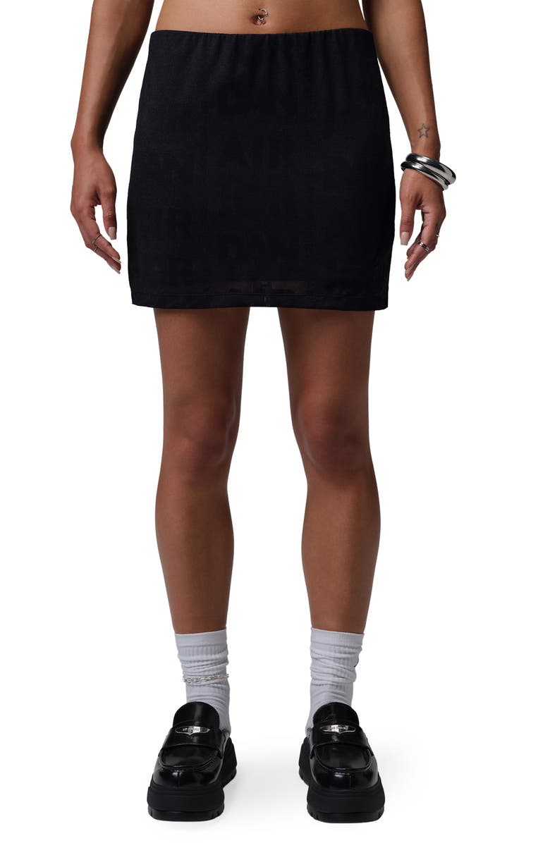 Jordan Flight Open Stitch Knit Skort, Main, color, Black