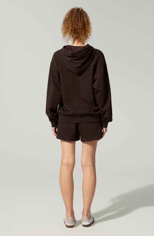 Lilysilk Seamflow Douceur Hoodie In Brown