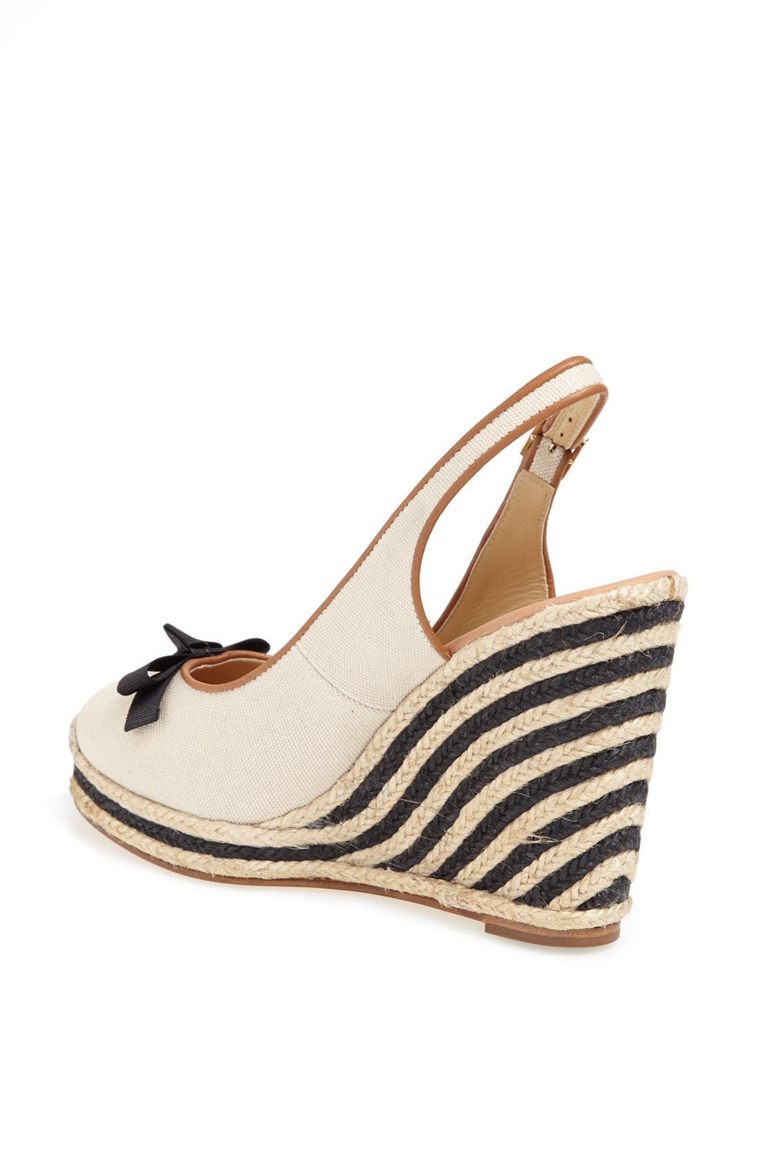 'sweetie' platform wedge espadrille, Alternate, color, NATURAL CANVAS/ BLACK