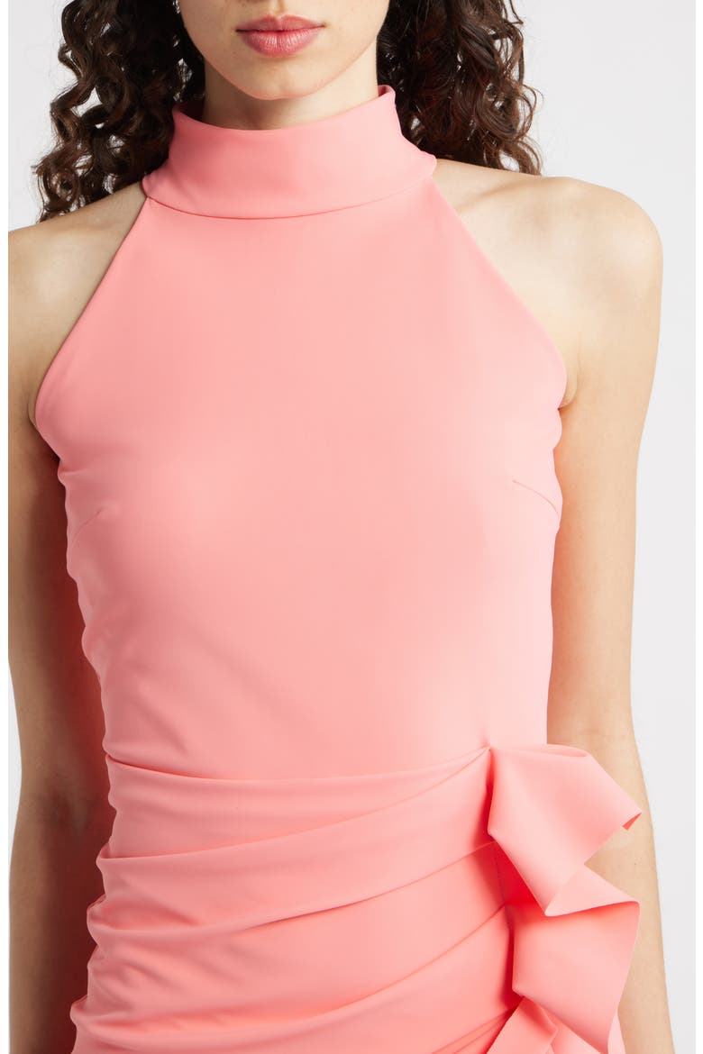 Gudrum High Neck Trumpet Gown, Alternate, color, SORBET