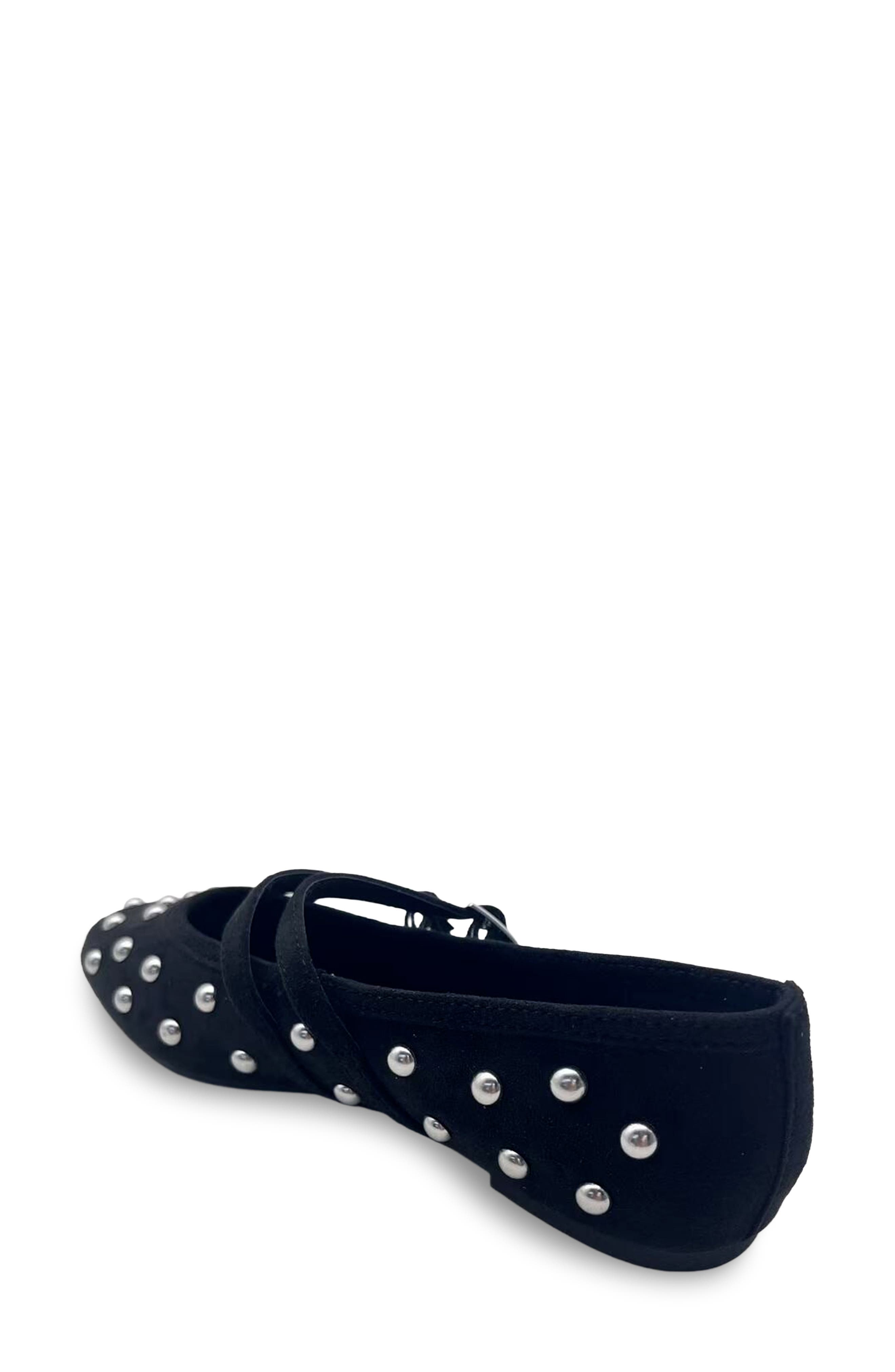 Magic Studded Mary Jane Flat, Alternate, color, BLACK