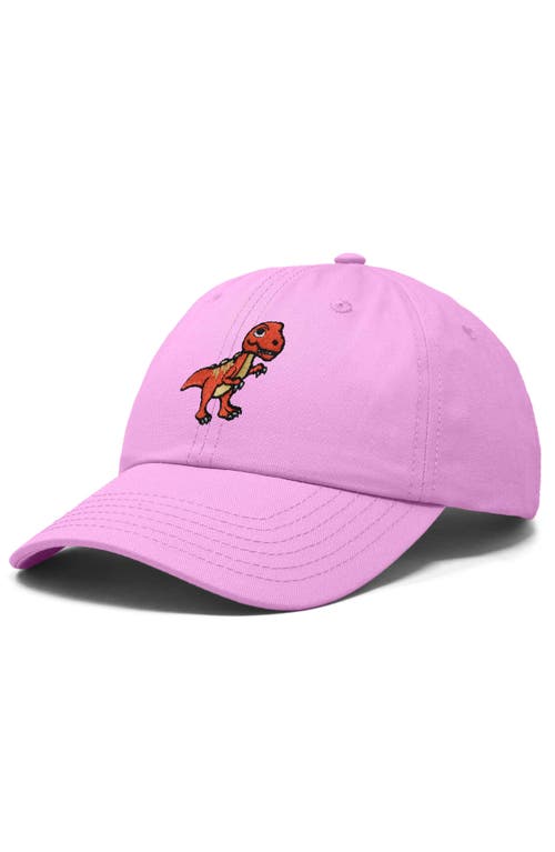 Dalix T-rex Embroidered Casual Cap In Light Pink