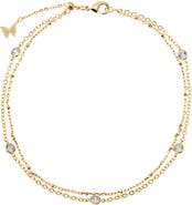BY ADINA EDEN Double Strand Diamond By The Yard Anklet