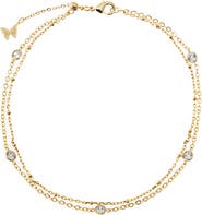 BY ADINA EDEN Double Strand Diamond By The Yard Anklet