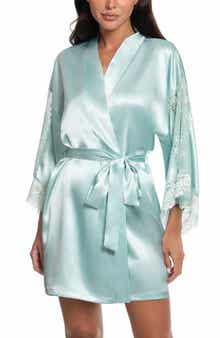 Lillie Lace Trim Satin Wrap