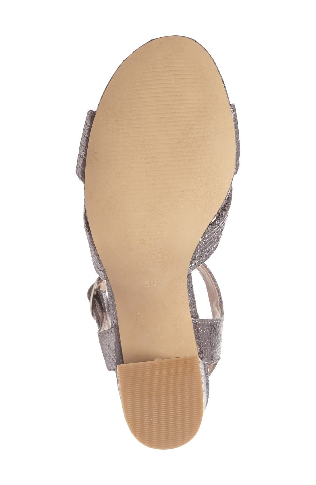 Topshop Radiant Metallic Sandal, Alternate, color, 