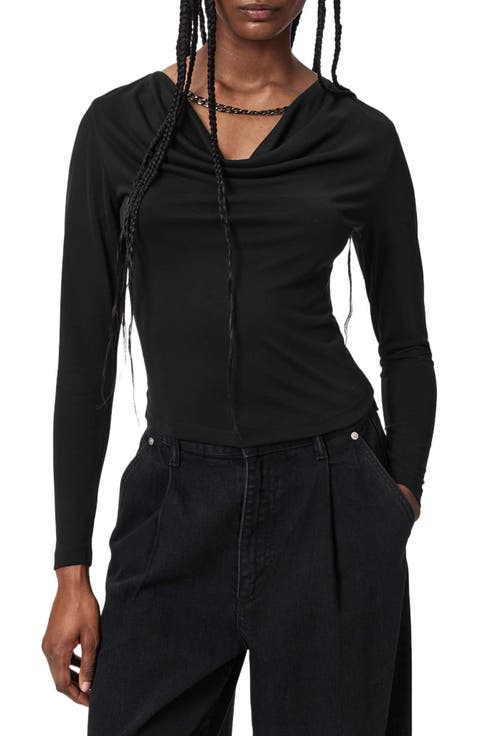 Hallie Long Sleeve Cowl Neck Top