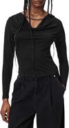 AllSaints Hallie Long Sleeve Cowl Neck Top