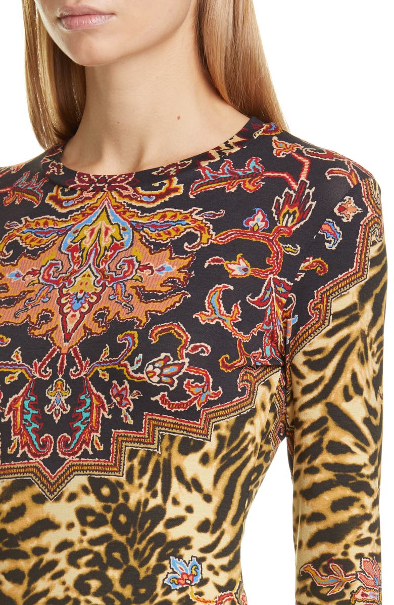 Etro Print Jersey Tee, Alternate, color,