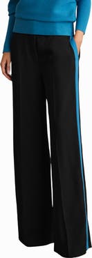 Reiss Isla Side Stripe Wide Leg Pants