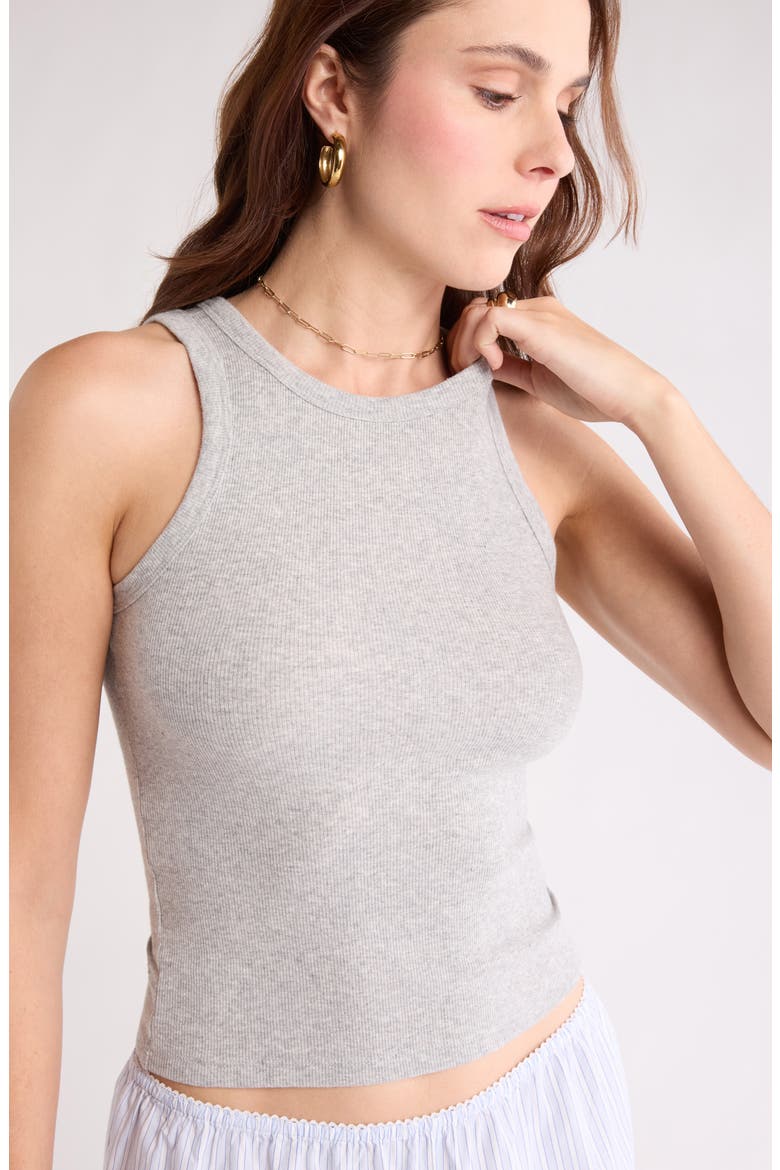 Rib Tank, Alternate, color, GREY HEATHER