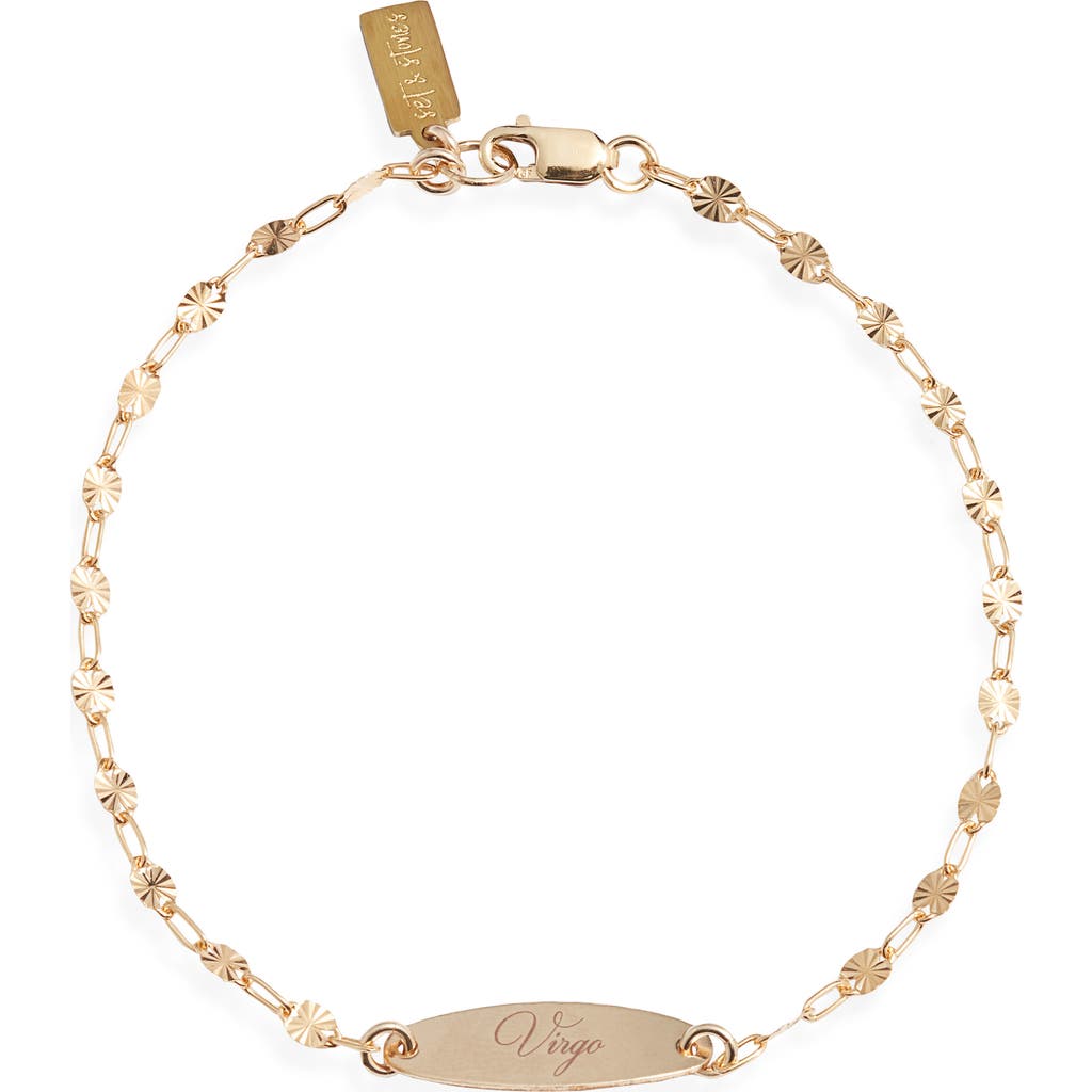 Set & Stones Engraved Zodiac Pendant