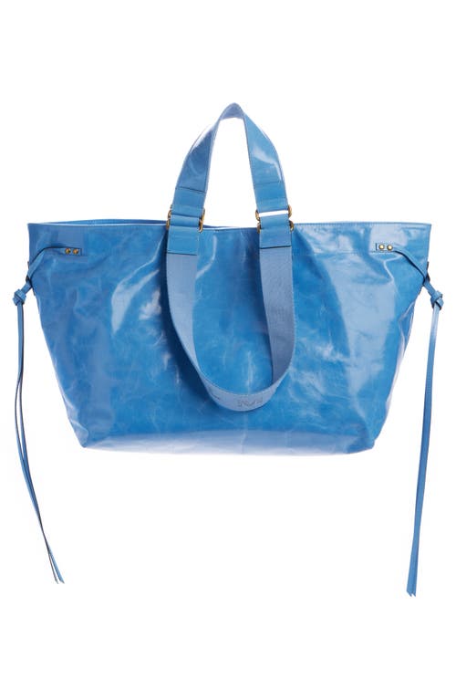 Isabel Marant Wardy Leather Shopper Tote In Cobalt