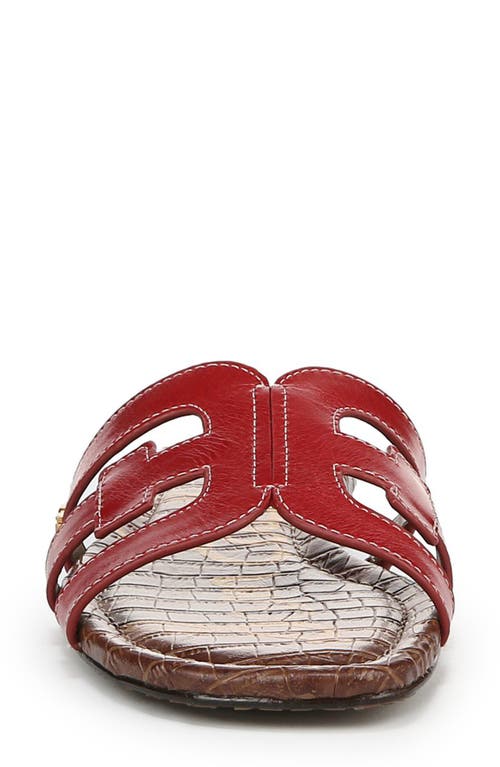 Sam Edelman Bay Slide Sandal Summer Red Leather In Summer Red