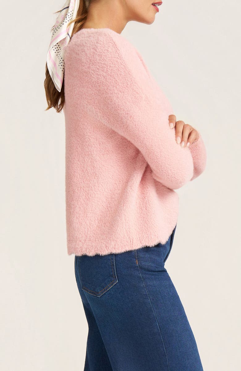 matty m. Delfina Scallop Cardigan, Alternate, color, Blush