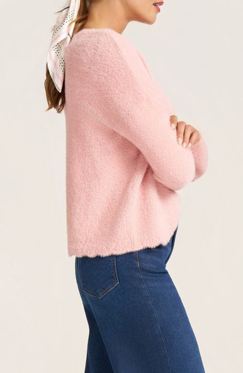 Matty M . Delfina Scallop Cardigan In Pink