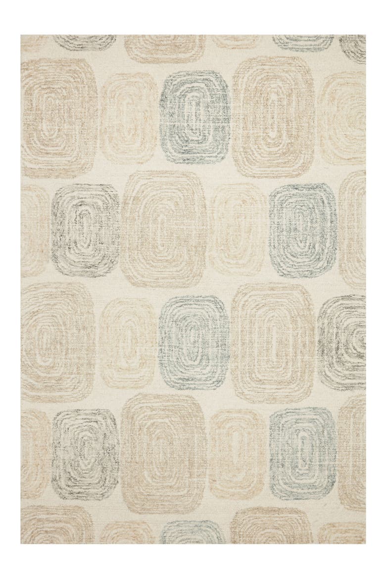 Milo Collection Rug - Teal/Neutral - 8' x 10', Main, color, TEAL / NEUTRAL