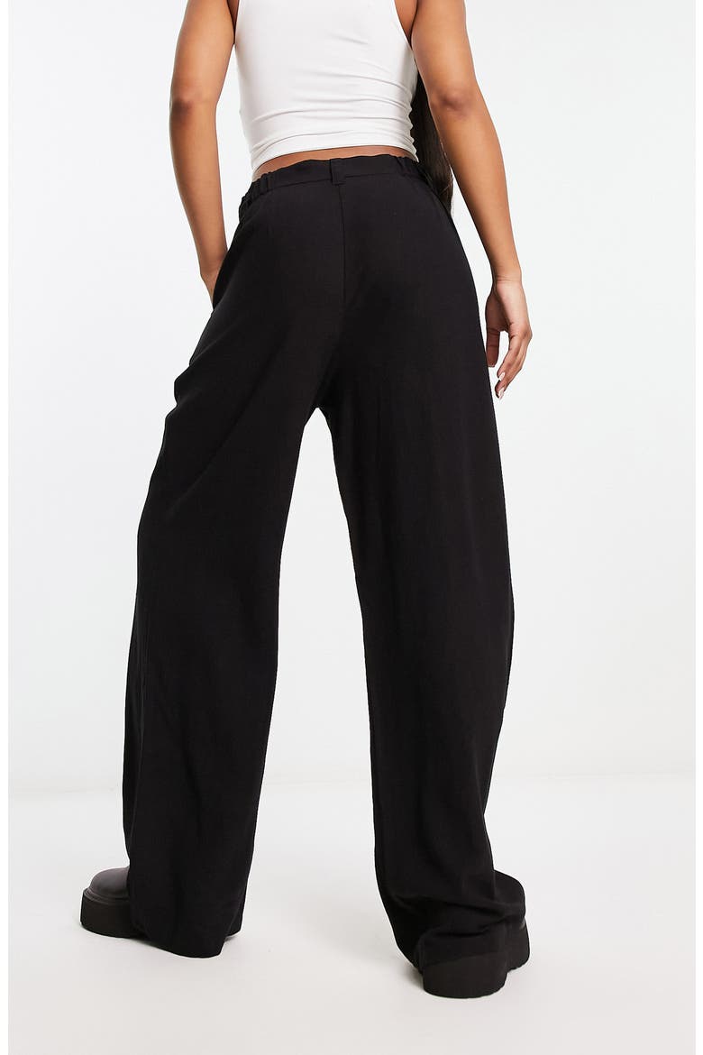 Wide Leg Dad Trousers, Alternate, color, BLACK